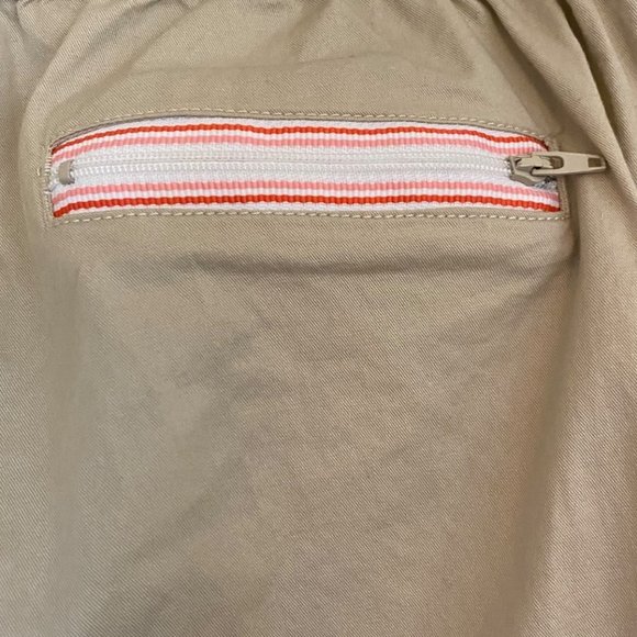 Nike Pants Women Large (12-14) Tan‎ Wide Leg Stretch Button Up Convert to Shorts - Picture 6 of 16